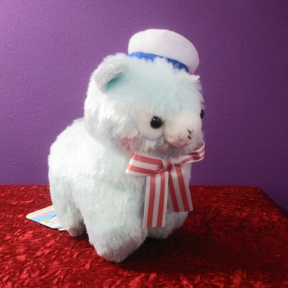 AlPacasso Plushie - Blue Happy Marine - Japanese Kawaii - NWT